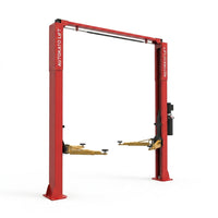 12000 Lbs Extra Height 167Inch 2 Post Lift Two Post Car Lift AK-M120 Auto Lift Car Lift Hoist 2 Post Car Lift (Extra Height, Red) — Studio Shot